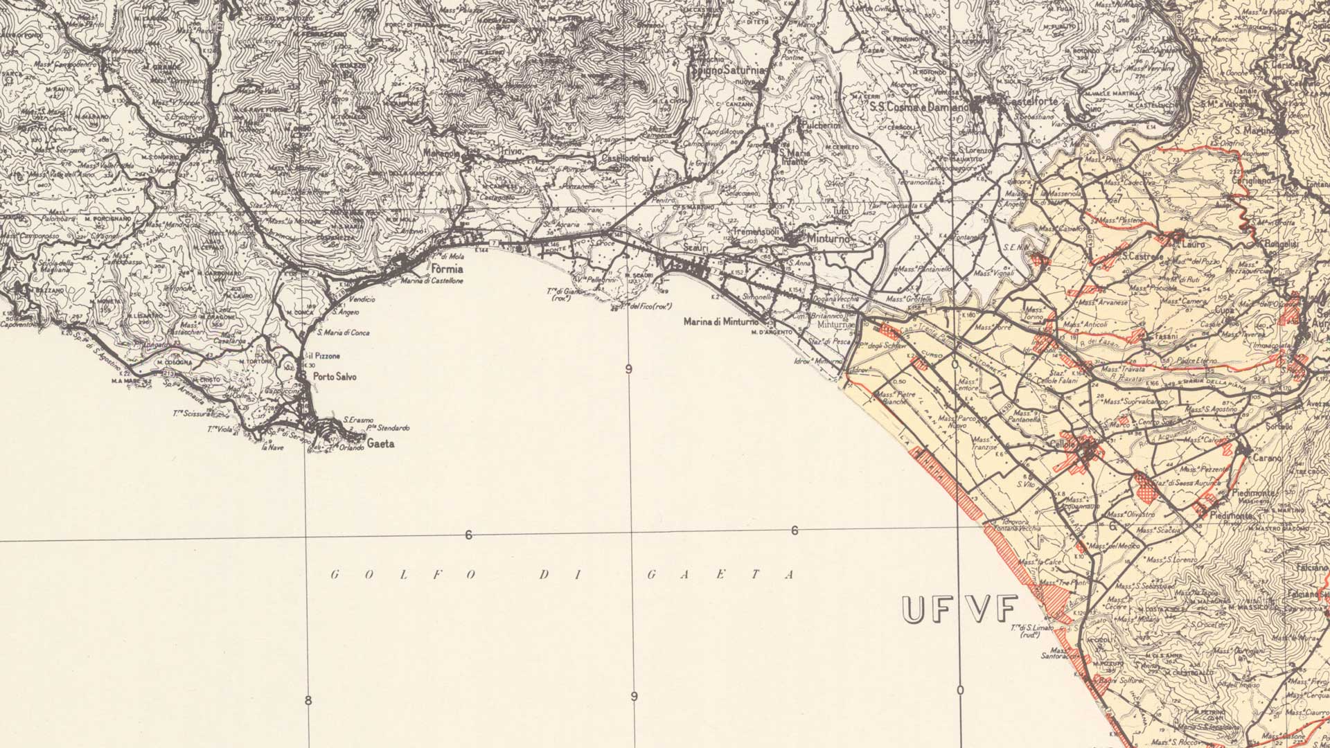 CARTA D'ITALIA IGM, SERIE M691 (Scala 1:100.000), AGGIORNAMENTO A CURA DELLA REGIONE CAMPANIA -  1984