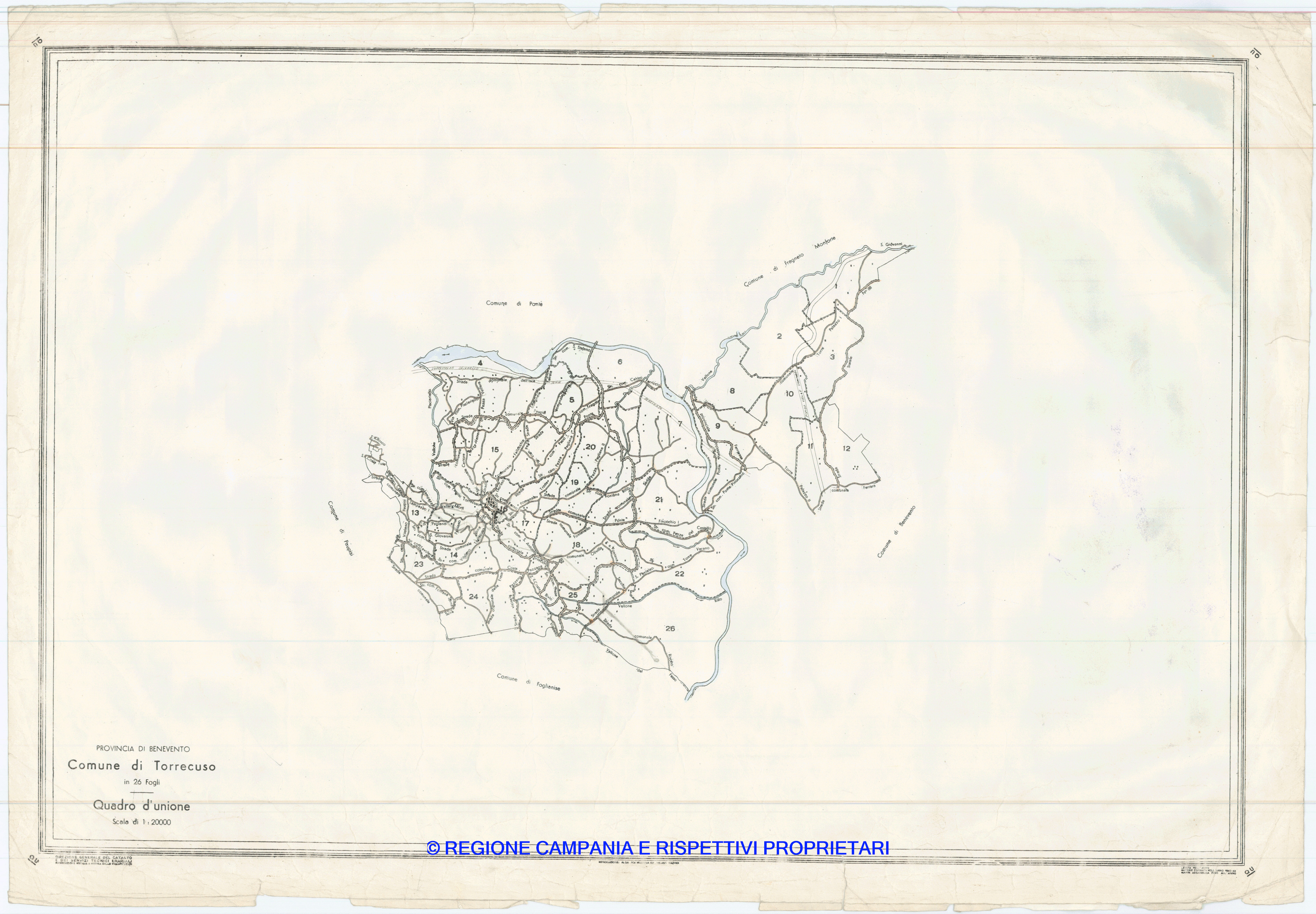 CATASTO D'IMPIANTO, PROVINCIA DI BENEVENTO 1937 - 1938 CATASTO D'IMPIANTO, PROVINCIA DI BENEVENTO 1937 - 1938