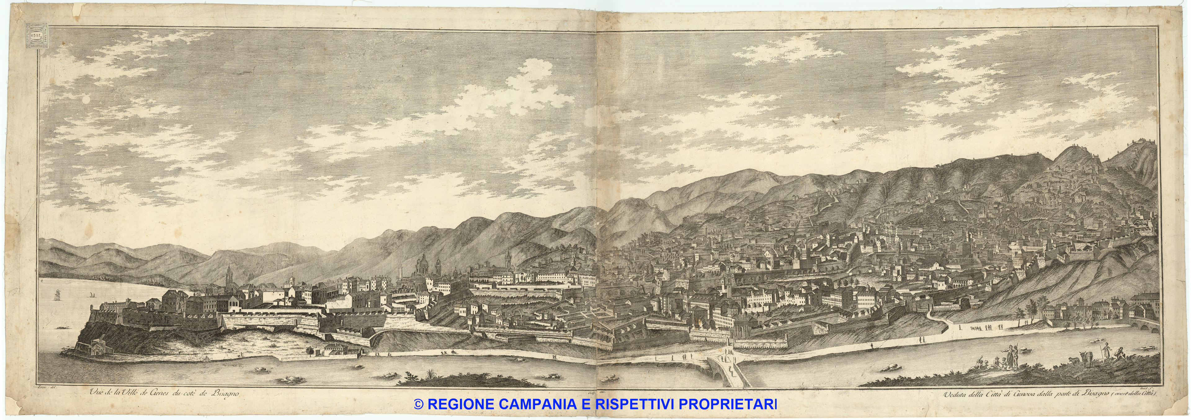 Vue de la Ville de Genes du cotè de Bisagne