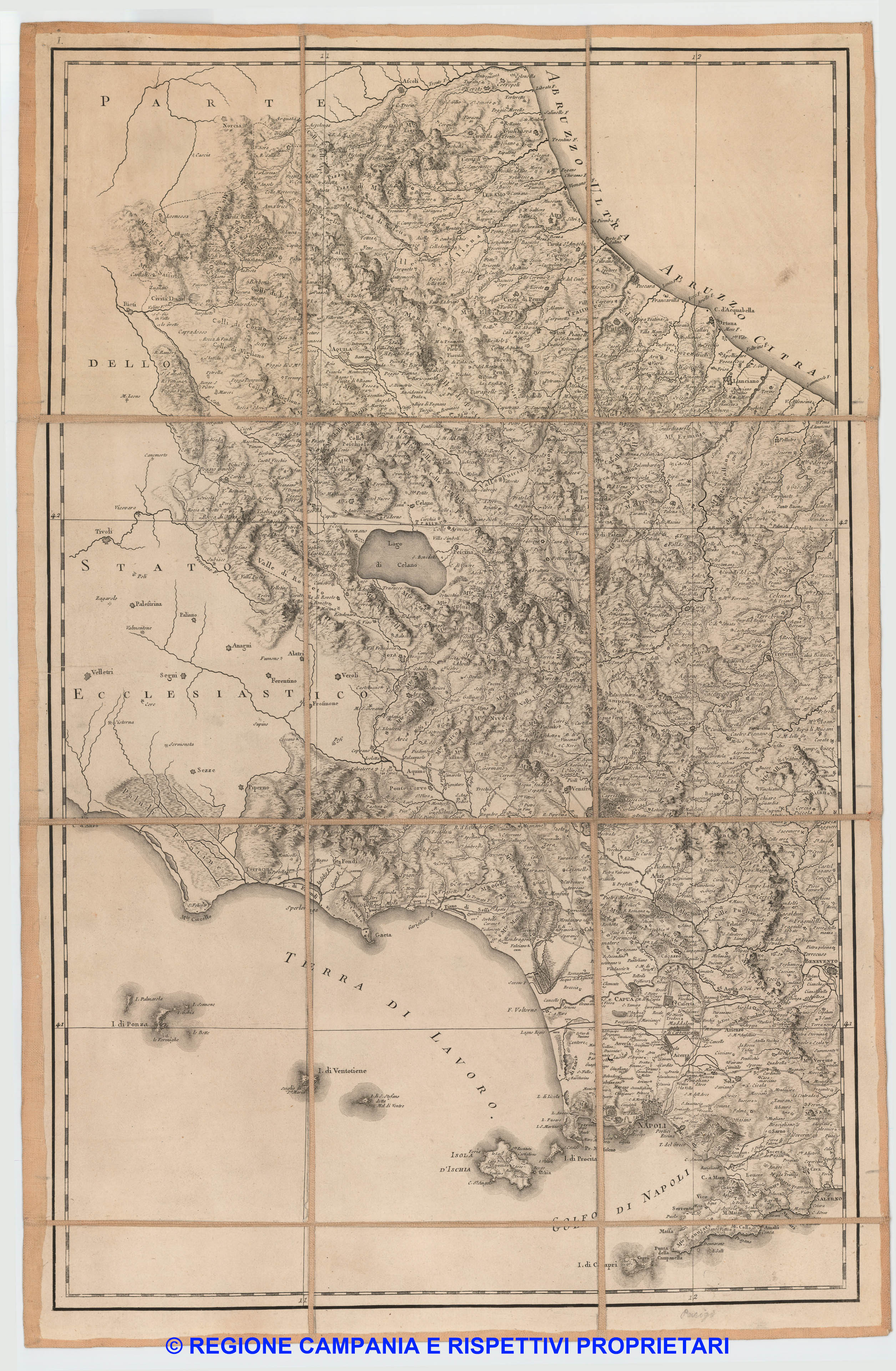 Carta geografica della Sicilia prima o sia Regno di Napoli disegnata da Gio. Antonio Rizzi Zannoni padovano Accademico di Gottinga e d'Altorf e fatta incidere per ordine del re delle Due Sicilie in Parigi, 1769