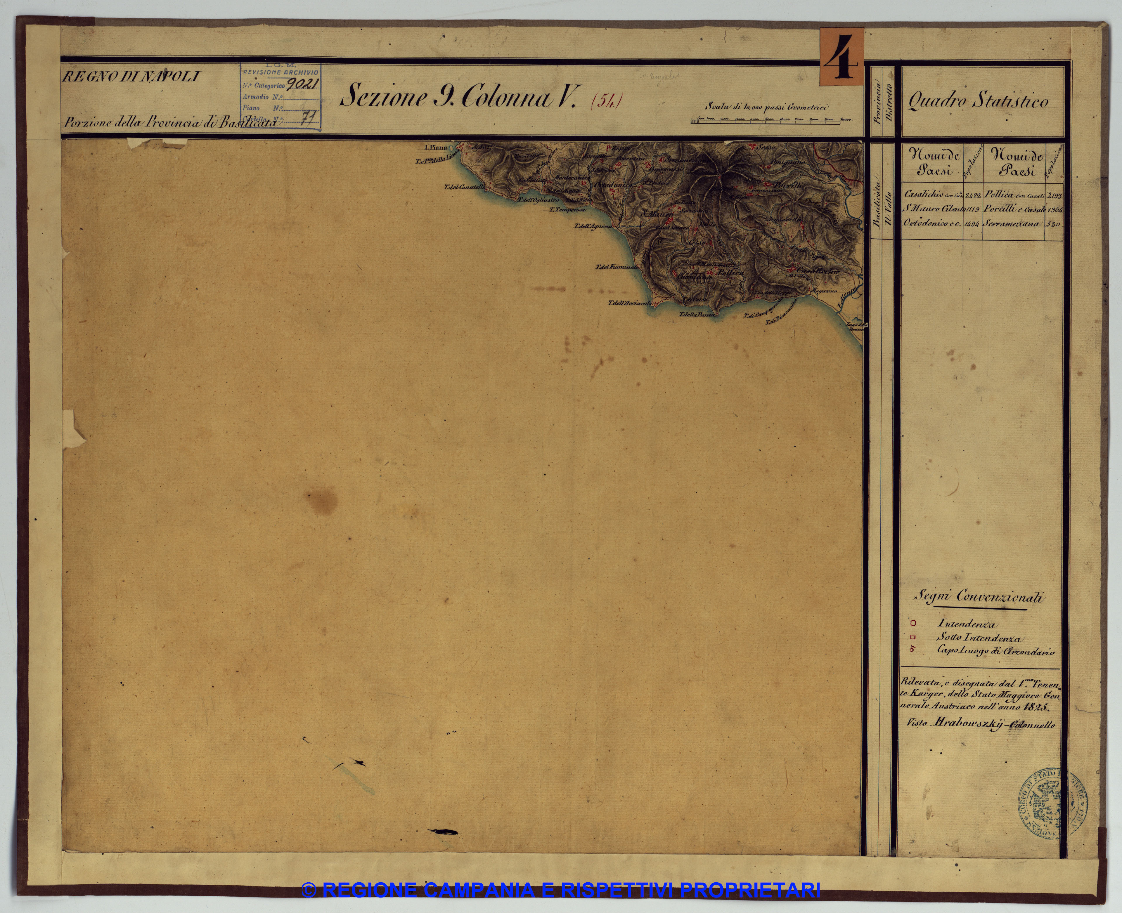 Carta delle province continentali dell'ex Regno di Napoli