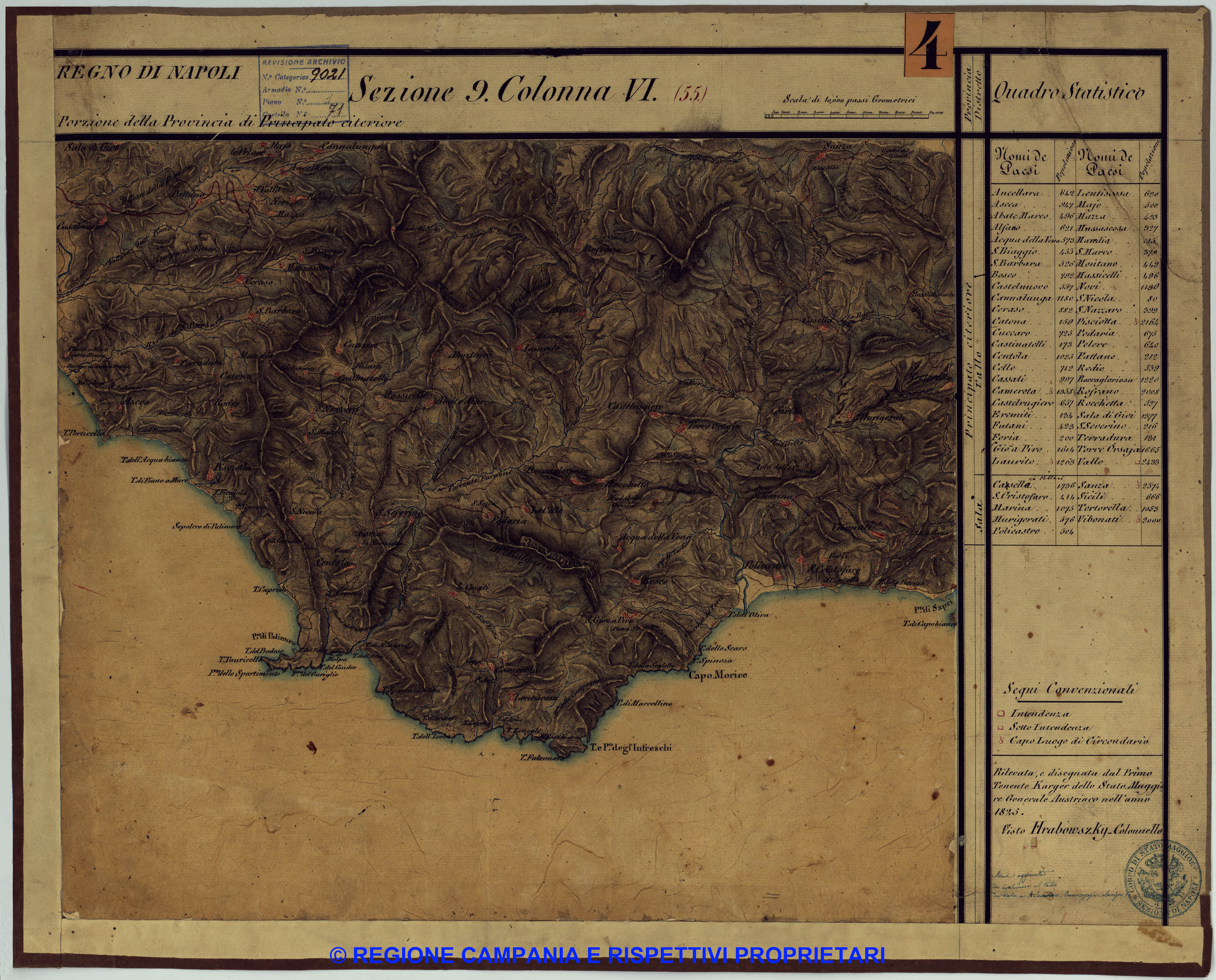Carta delle province continentali dell'ex Regno di Napoli
