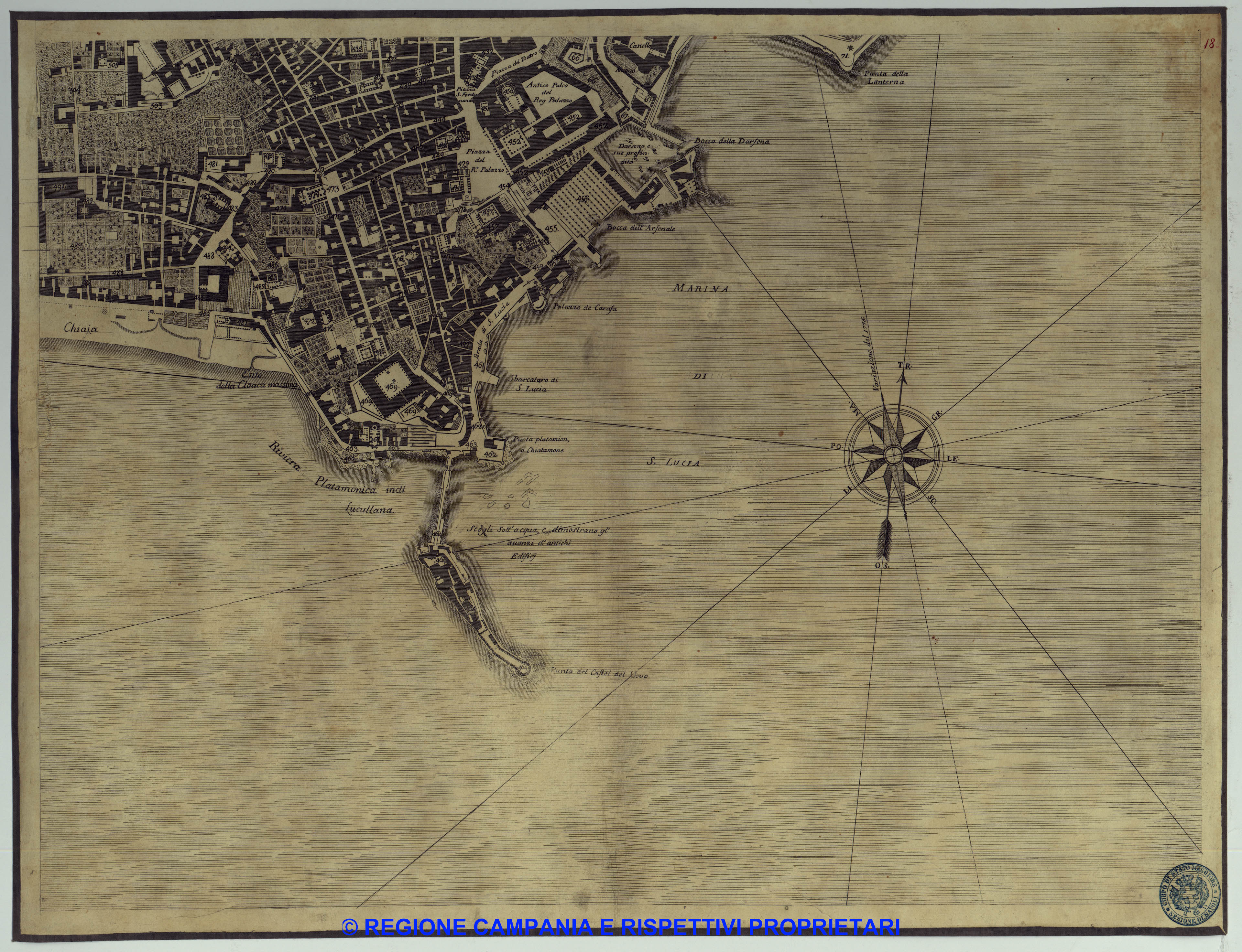 Mappa Topografica di Napoli e de' suoi contorni