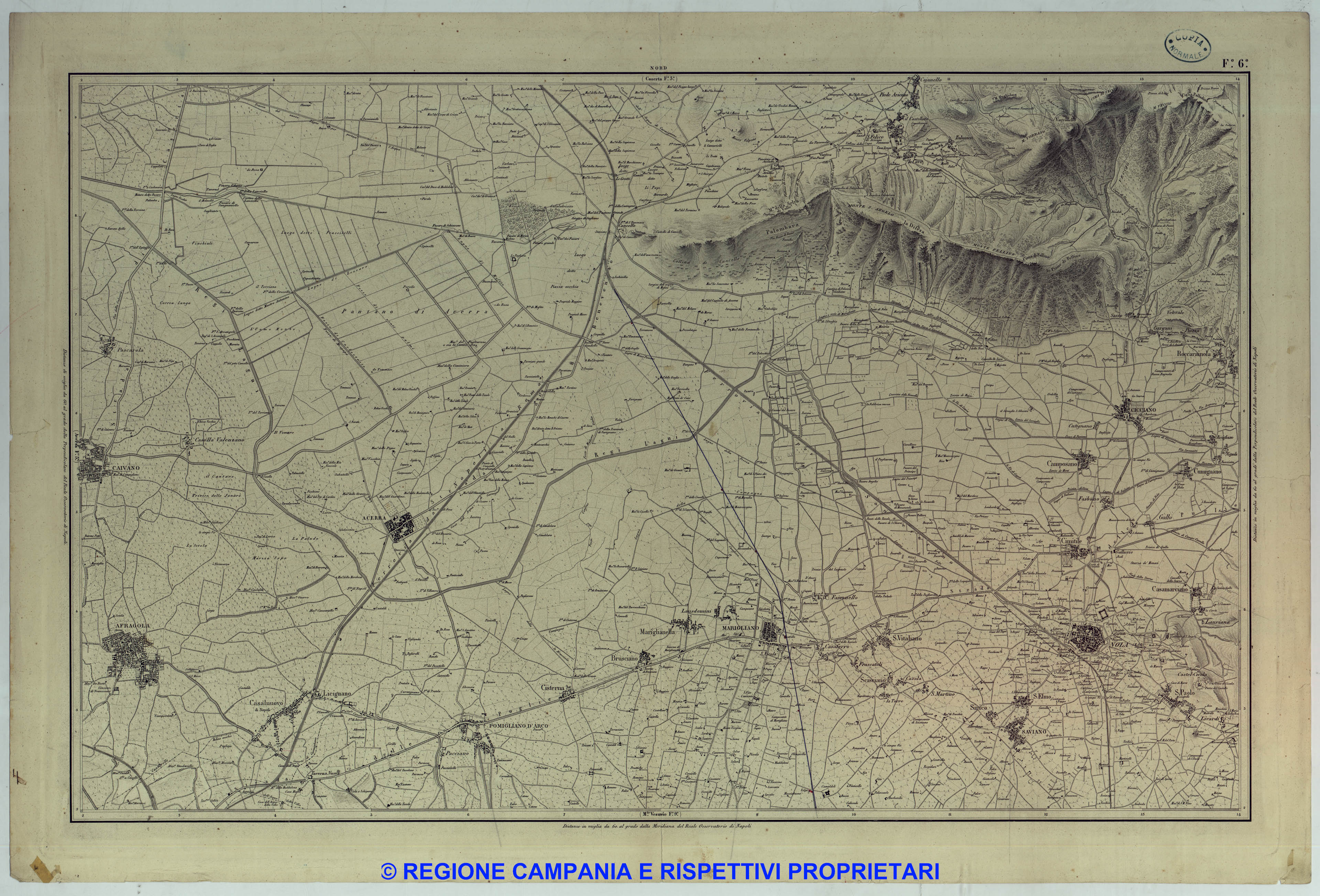 Carta Topografica ed Idografica dei contorni di Napoli 