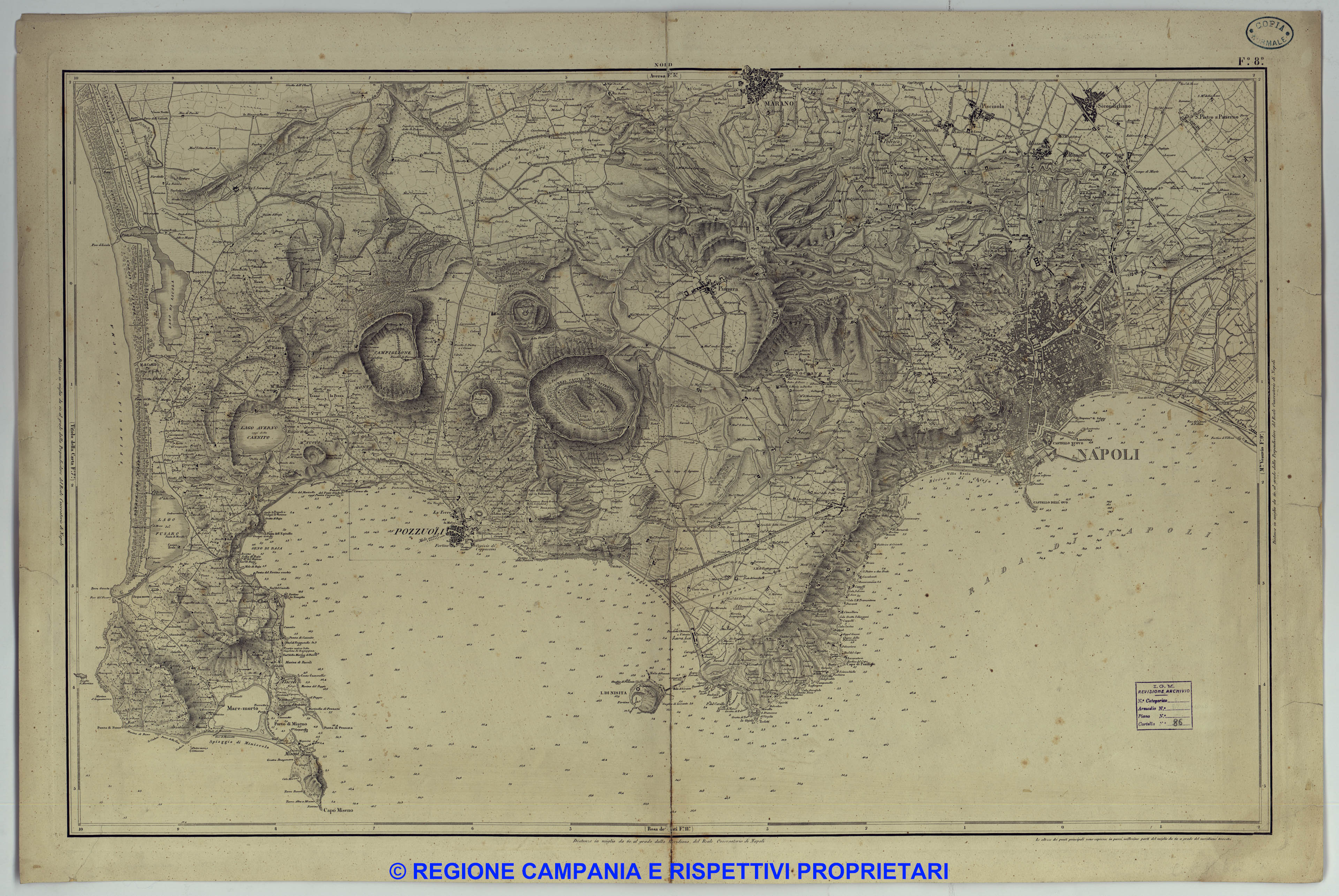 Carta Topografica ed Idografica dei contorni di Napoli 