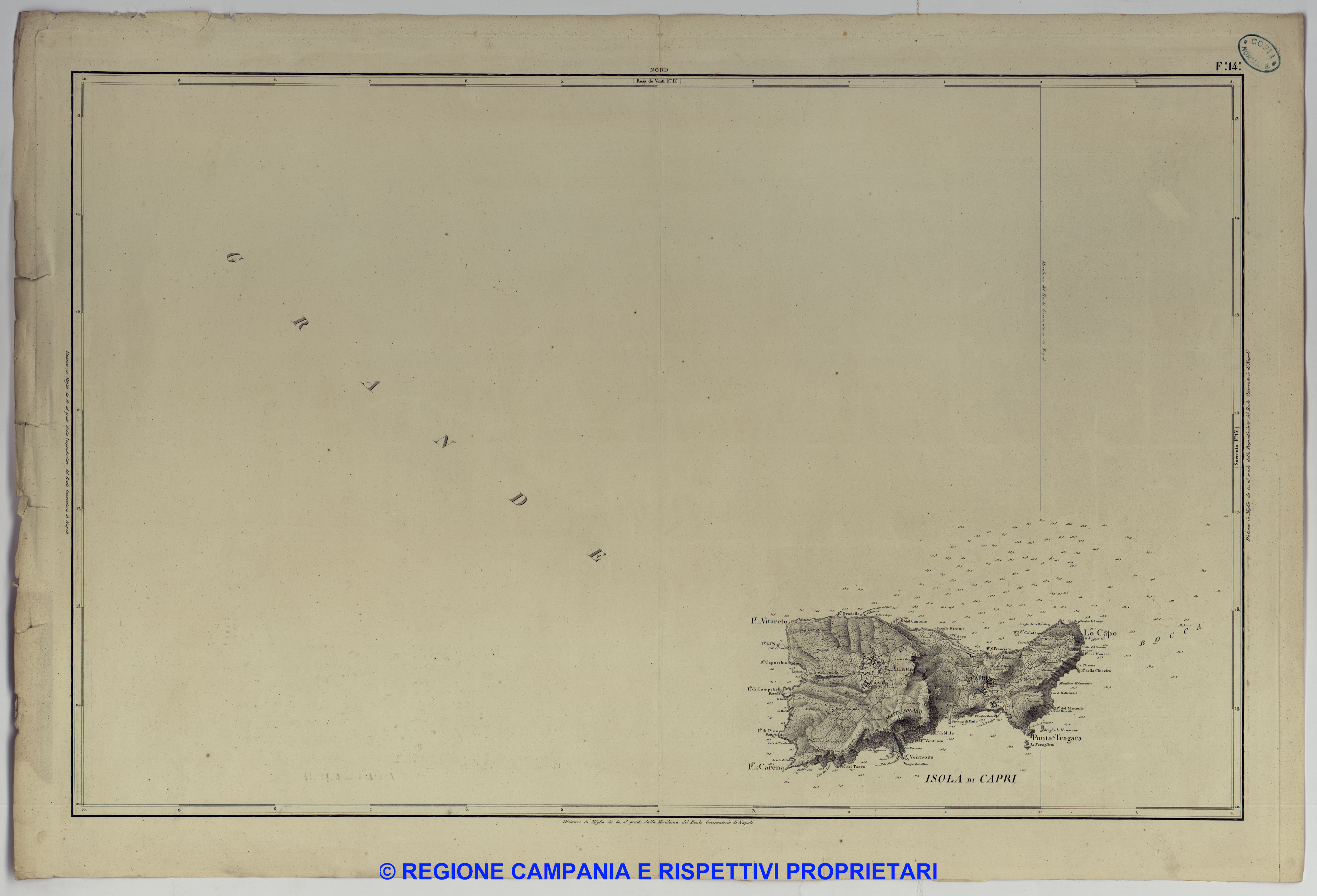 Carta Topografica ed Idografica dei contorni di Napoli 