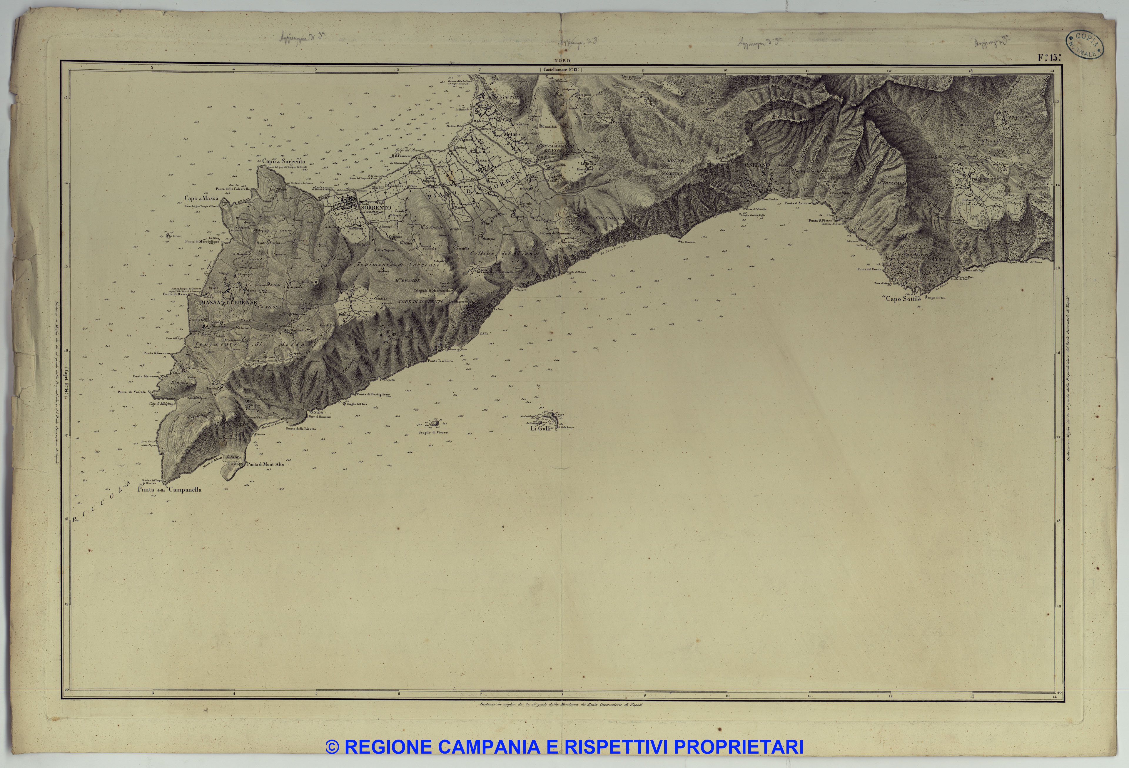 Carta Topografica ed Idografica dei contorni di Napoli 