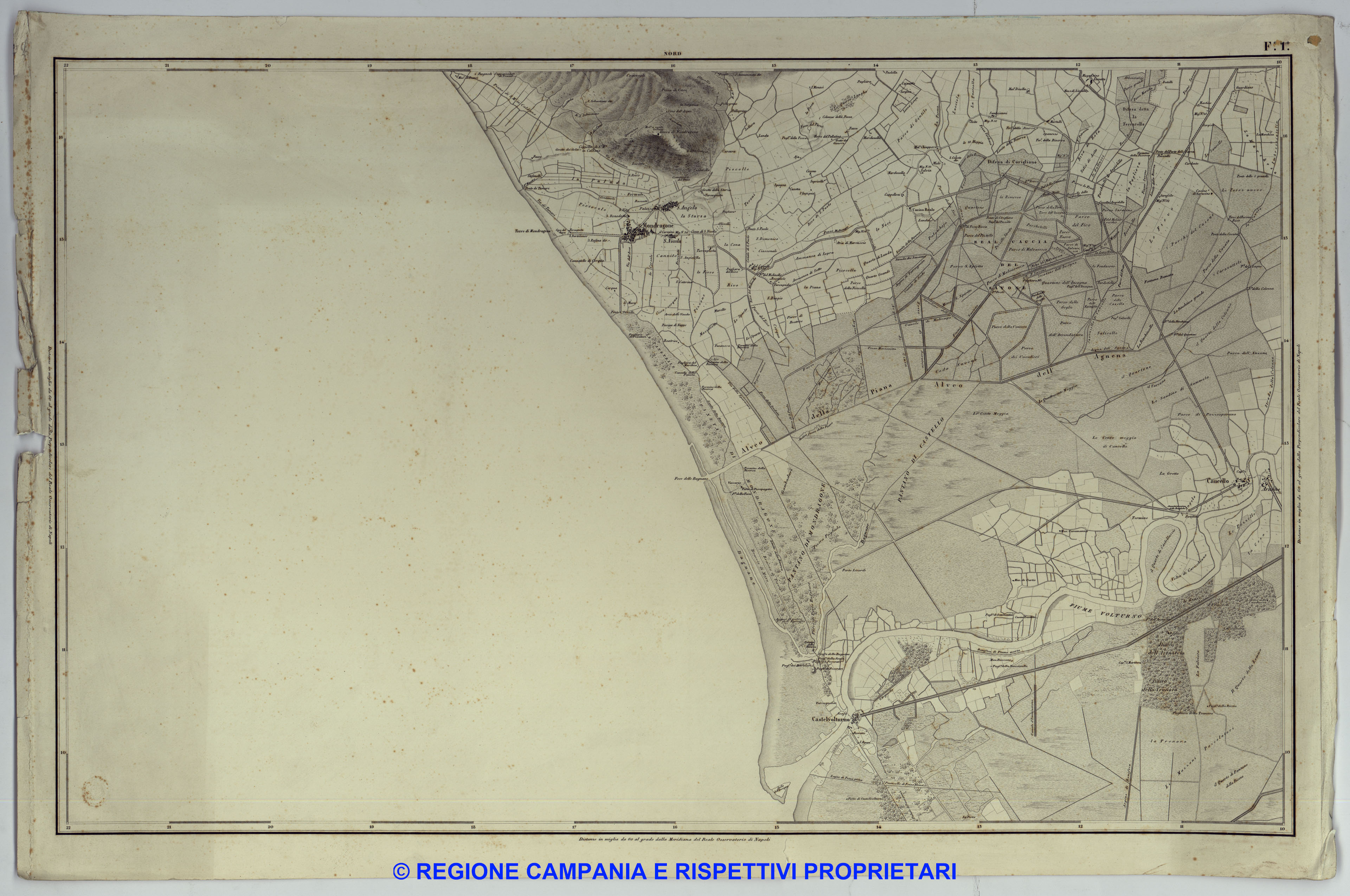 Carta Topografica ed Idografica dei contorni di Napoli 