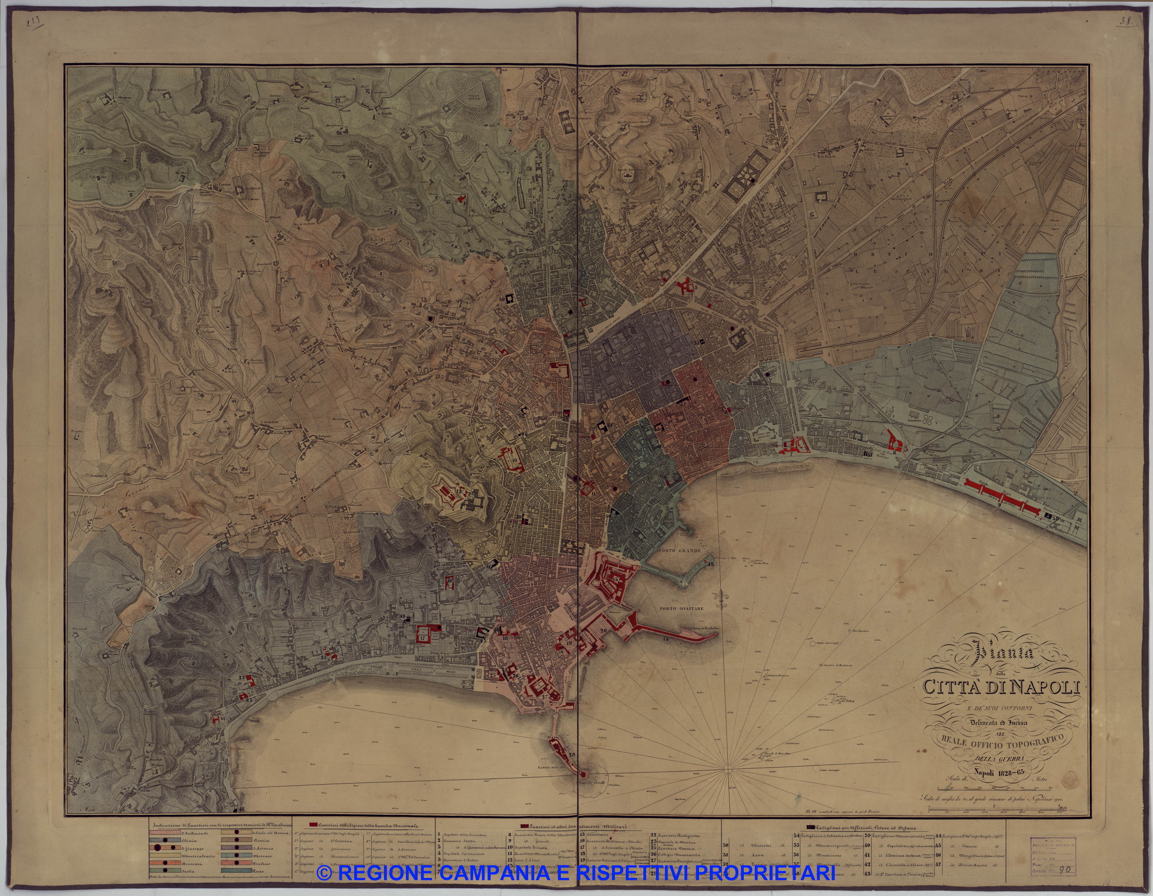 Pianta della città di Napoli e de' suoi contorni
