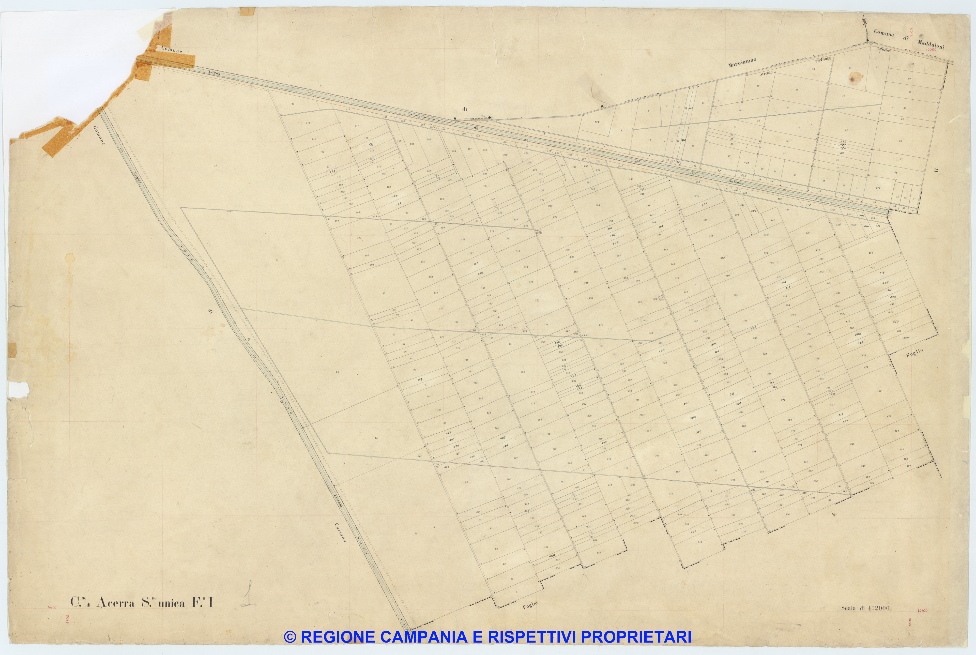 CATASTO D'IMPIANTO,  PROVINCIA DI NAPOLI