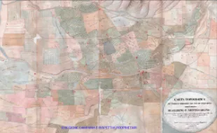Carta Topografica dei terreni irrigabili dal Fiume Picentino nella Piana di Salerno e Montecorvino