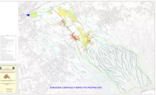 Planimetria con indicazione degli scarichi ricadenti nel bacino dell'Alveo Trocchia