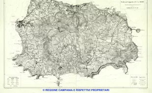 Carta topografica dell'isola d'Ischia