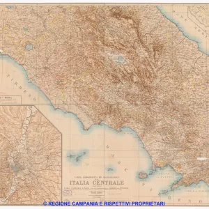Carta corografica ed archeologica dell'Italia Centrale, ossia antico Lazio, Campania, Sannio con parti meridionali della Sabina e Etruria