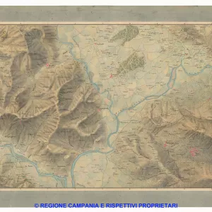 Carta dei dintorni di Napoli, Reale Officio Topografico Antonio Valmagini 