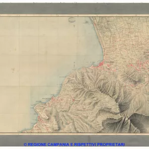 Carta dei dintorni di Napoli, Reale Officio Topografico Antonio Valmagini 